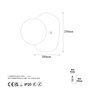 Opviq Well - 11680 Lámpara de pared Negro y Crema